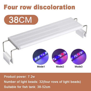 Planet Gates Aquarium ledlight Super Slim Fish Tank Light Plant Grow Lighting 28-58cm Brightening Extensible Clip 220V For Fish Tank