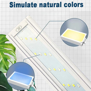 Planet Gates Aquarium ledlight Super Slim Fish Tank Light Plant Grow Lighting 28-58cm Brightening Extensible Clip 220V For Fish Tank