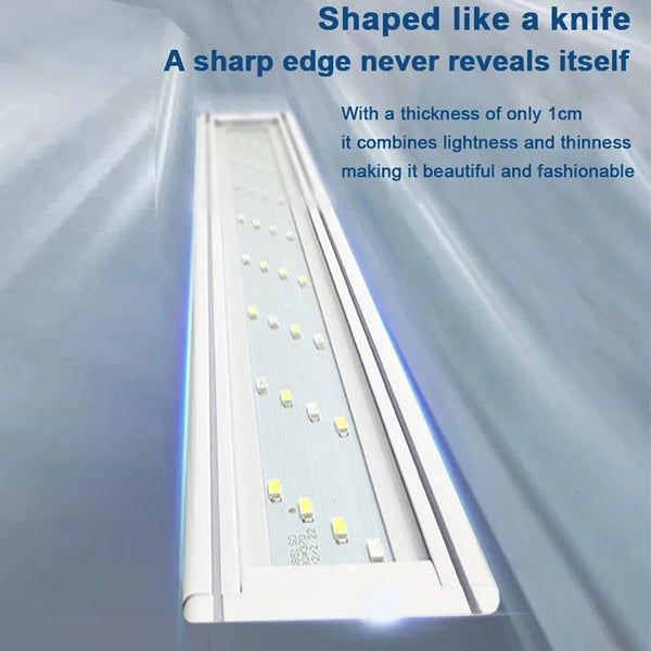 Planet Gates Aquarium ledlight Super Slim Fish Tank Light Plant Grow Lighting 28-58cm Brightening Extensible Clip 220V For Fish Tank