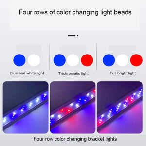 Planet Gates Aquarium ledlight Super Slim Fish Tank Light Plant Grow Lighting 28-58cm Brightening Extensible Clip 220V For Fish Tank