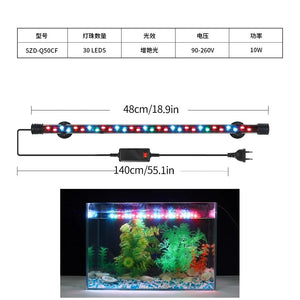 Planet Gates Aquarium Light LED Plant Grow Lamp Waterproof Fish Tank Light 18-58CM Underwater Aquariums Decor Lighting 90-260V 5730chip