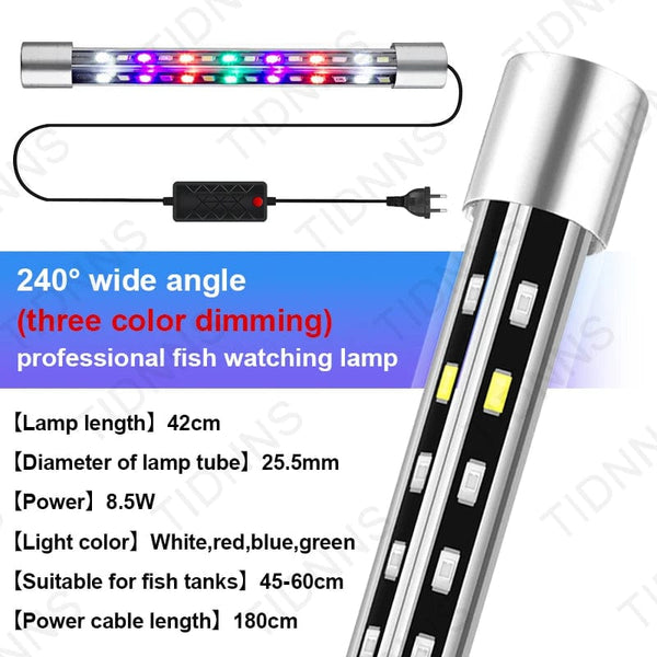 Planet Gates Aquarium Light LED Wide Angle Waterproof Fish Tank Lamp Submersible Brightness RGB Aquarium Decor Light Plant Grow Lamp 22-57