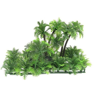 Planet Gates Aquarium Plants Plastic Artificial Fish Tank Decorations Aquatic Plants Underwater Green Grass Coconut Trees with Base