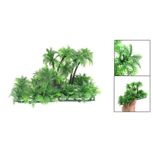 Planet Gates Aquarium Plants Plastic Artificial Fish Tank Decorations Aquatic Plants Underwater Green Grass Coconut Trees with Base