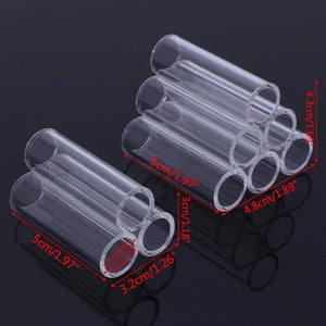 Planet Gates Aquarium Shrimp Shelter Tube Cave Clear Acrylic Mini Habitat Breeding House Fish for Tank Decor 3 or 6 Tubes Betta Hideo