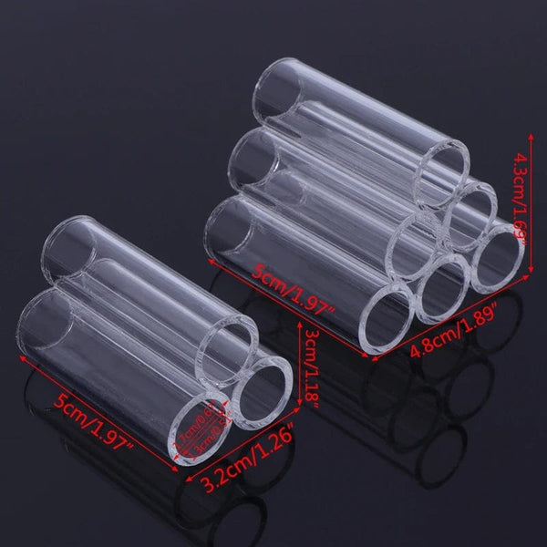 Planet Gates Aquarium Shrimp Shelter Tube Cave Clear Acrylic Mini Habitat Breeding House Fish for Tank Decor 3 or 6 Tubes Betta Hideo