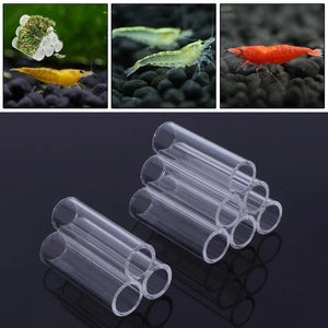 Planet Gates Aquarium Shrimp Shelter Tube Cave Clear Acrylic Mini Habitat Breeding House Fish for Tank Decor 3 or 6 Tubes Betta Hideo
