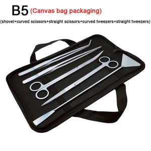 Planet Gates Aquarium Tools Set Scissor Tweezers Plants Wave Scissors Grass Stainless Cleaning Tools Fish Tank Shovels Aquarium Accessories