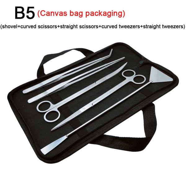 Planet Gates Aquarium Tools Set Scissor Tweezers Plants Wave Scissors Grass Stainless Cleaning Tools Fish Tank Shovels Aquarium Accessories
