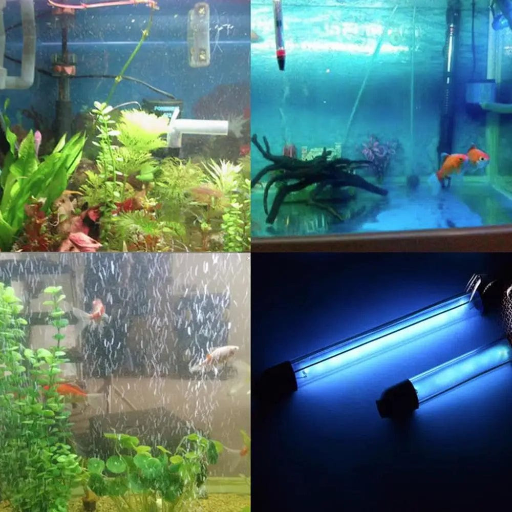 Planet Gates Aquarium UV Sterilizer Lamp Water Cleaner Algae Removal Aquarium Pond Fish Tank Filter Clarifier Light Coral Reef Light Lamp 5w