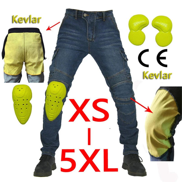 Planet Gates aramid Motorcycle Pants Moto Jeans Men Motocross Pants + protectors protections
