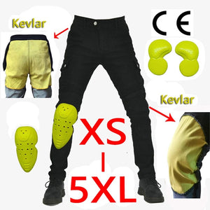 Planet Gates aramid Motorcycle Pants Moto Jeans Men Motocross Pants + protectors protections