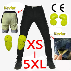 Planet Gates aramid Motorcycle Pants Moto Jeans Men Motocross Pants + protectors protections