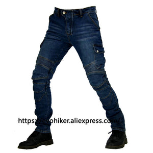 Planet Gates aramid Motorcycle Pants Moto Jeans Men Motocross Pants + protectors protections