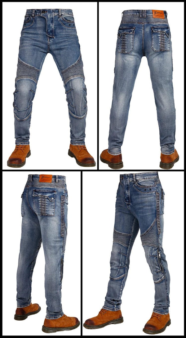 Planet Gates aramid Motorcycle Pants Moto Jeans Men Motocross Pants + protectors protections