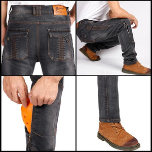 Planet Gates aramid Motorcycle Pants Moto Jeans Men Motocross Pants + protectors protections