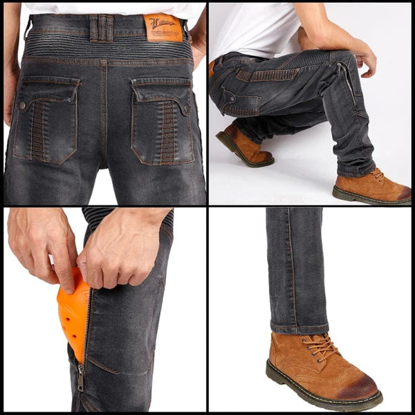 Planet Gates aramid Motorcycle Pants Moto Jeans Men Motocross Pants + protectors protections