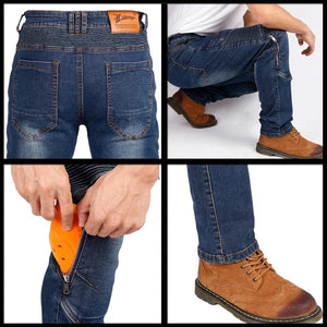 Planet Gates aramid Motorcycle Pants Moto Jeans Men Motocross Pants + protectors protections