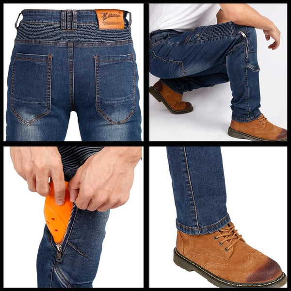 Planet Gates aramid Motorcycle Pants Moto Jeans Men Motocross Pants + protectors protections