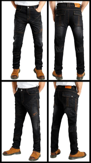 Planet Gates aramid Motorcycle Pants Moto Jeans Men Motocross Pants + protectors protections