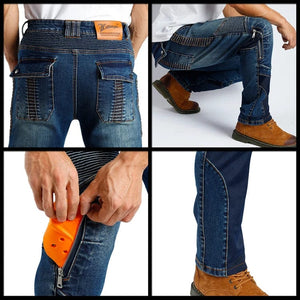 Planet Gates aramid Motorcycle Pants Moto Jeans Men Motocross Pants + protectors protections