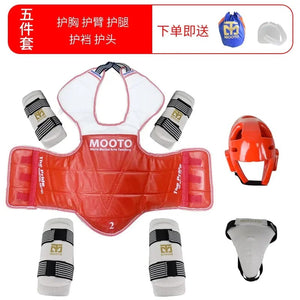 Planet Gates arm and leg guards / No. 3 150-160cm Taekwondo Protective Gear Combat Actual Combat Equipment Full Set Protective Gear Training Set Thicken Competition Martial Arts