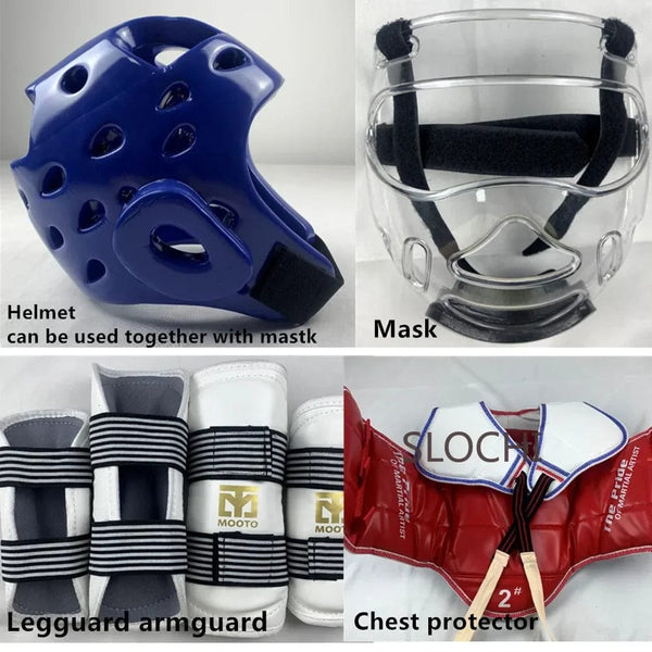 Planet Gates arm and leg guards / No. 3 150-160cm Taekwondo Protective Gear Combat Actual Combat Equipment Full Set Protective Gear Training Set Thicken Competition Martial Arts