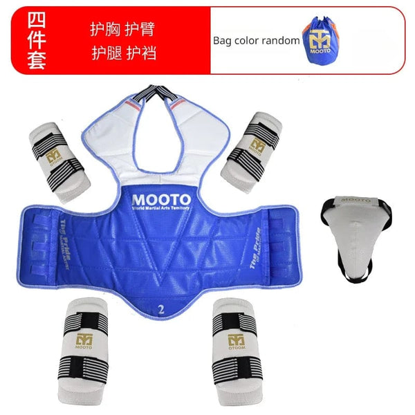Planet Gates arm and leg guards / No. 3 150-160cm Taekwondo Protective Gear Combat Actual Combat Equipment Full Set Protective Gear Training Set Thicken Competition Martial Arts