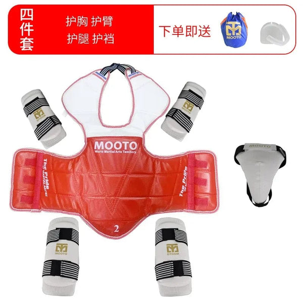 Planet Gates arm and leg guards / No. 3 150-160cm Taekwondo Protective Gear Combat Actual Combat Equipment Full Set Protective Gear Training Set Thicken Competition Martial Arts