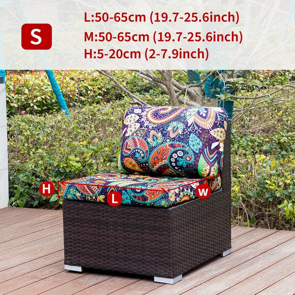 Planet Gates Armchair / Pleis Pattern 1pc Outdoor Printed Animal Leaves Floral Boho Style Coconut Printed Sofa Cover Couch Cover Furniture Protective Cover Home Decor Sofa Protector