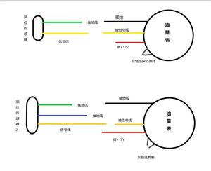 Planet Gates army green 2" 52mm 12V/24V Fuel Level Gauge Car Motorcycle Universal Fuel Level Meter Gauge Electronic LED Ultra Thin Auto Benzine Meter
