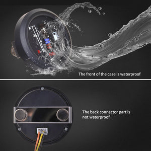 Planet Gates army green 2" 52mm 12V/24V Fuel Level Gauge Car Motorcycle Universal Fuel Level Meter Gauge Electronic LED Ultra Thin Auto Benzine Meter