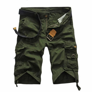 Planet Gates Army Green / 31 Summer Cargo Shorts Men Cool Camouflage Cotton Casual Mens Short Pants Brand Clothing Comfortable Camo Men Cargo Shorts No Belt