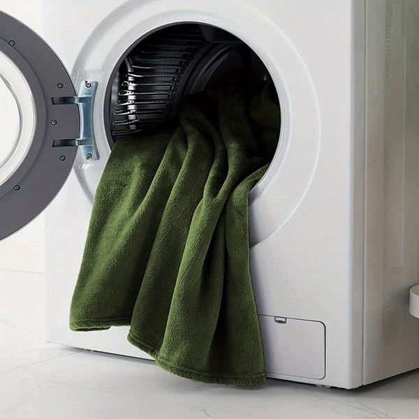 Planet Gates Army Green / 39.37"L×59.05"W(100cm×150cm) 1pc Solid Color Flannel Blanket, Warm Cozy Soft Bed Blanket For Couch Bed Sofa