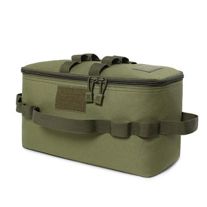 Planet Gates Army Green PACOONE Outdoor Camping Gas Tank Storage Bag Large Capacity Ground Nail Tool Bag Gas Canister Picnic Cookware Utensils Kit Bag
