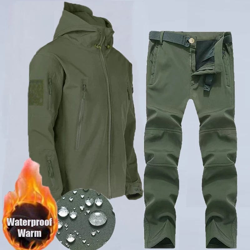 Planet Gates Army SoftShell Taktiske Vanntette Jakker Herrer Hettejakke Militær Kamp Treningsdrakt Fiske Fotturer Camping Klatring Bukser