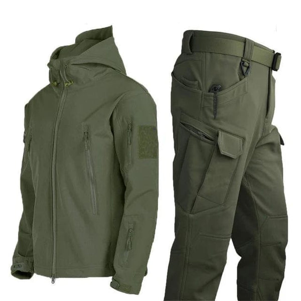 Planet Gates Army SoftShell Tactical Waterproof Jackets Men Hood Coat Military Combat Tracksuit Fishing Hiking Camping Climbing Pant Trousers