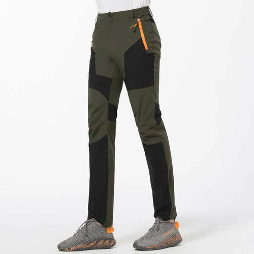 Planet Gates ArmyGreen Black / M Elastic Mens Hiking Pants Outdoor Sport Summer Quick Dry Windproof Waterproof Trekking Climbing Wear-resistant Breathable Pants