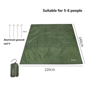 Planet Gates ArmyGreen-L Tent Tarp Rain Sun Shade Hammocks Shelter Camping Survival Sun Shelter Picnic Awning Cover Waterproof Out Hiking Accessories