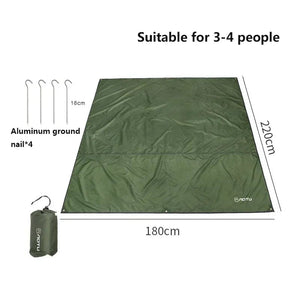 Planet Gates ArmyGreen-M Tent Tarp Rain Sun Shade Hammocks Shelter Camping Survival Sun Shelter Picnic Awning Cover Waterproof Out Hiking Accessories