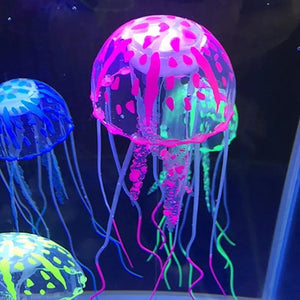 Planet Gates Artificial Jellyfish Fluorescent Transparent Floating Simulated Jellyfish Landscape Fish Tank Fish Pet Decorations Supplies