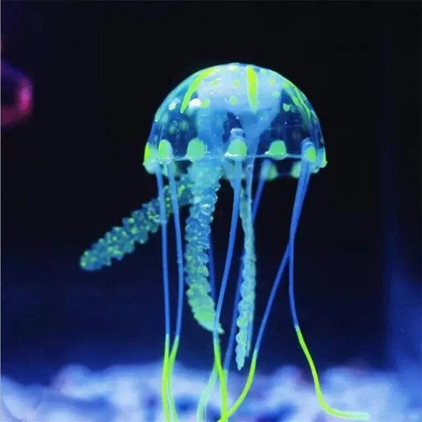 Planet Gates Artificial Jellyfish Fluorescent Transparent Floating Simulated Jellyfish Landscape Fish Tank Fish Pet Decorations Supplies