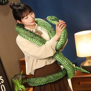 Planet Gates Artificial Python Plush Toy Long Snake Yellow Orange Green Python Plush Toy Decorate The House Holiday Decorations
