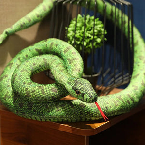 Planet Gates Artificial Python Plush Toy Long Snake Yellow Orange Green Python Plush Toy Decorate The House Holiday Decorations