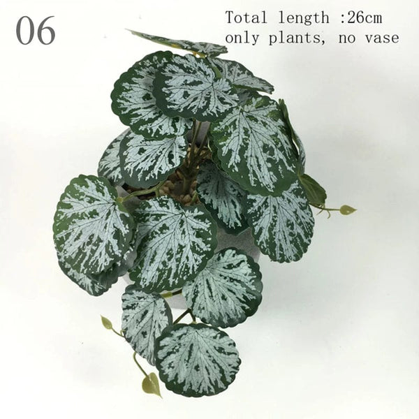 Planet Gates Artificial Terrarium Plant for Reptile Amphibian for Tank Pet Habitat Decorations Lifelike Tropical Leaves Plastic Leaf Rattan