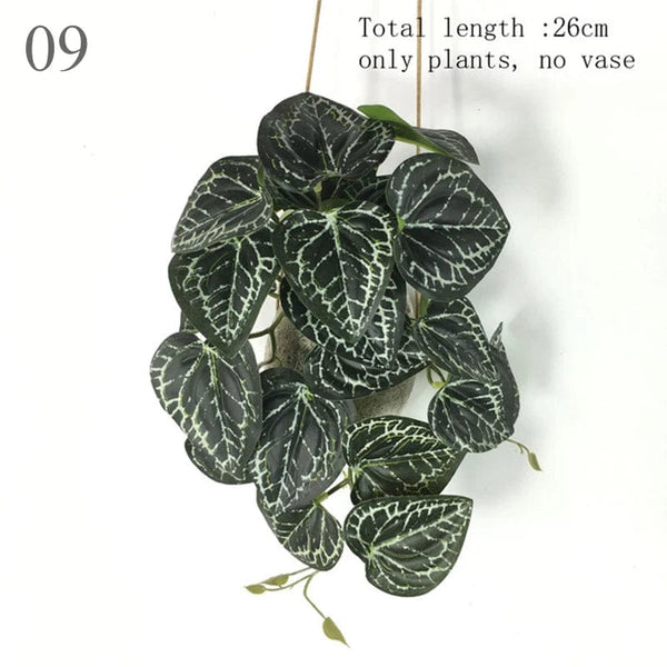 Planet Gates Artificial Terrarium Plant for Reptile Amphibian for Tank Pet Habitat Decorations Lifelike Tropical Leaves Plastic Leaf Rattan