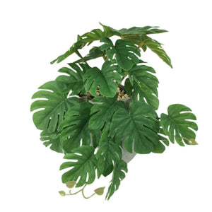 Planet Gates Artificial Terrarium Plant for Reptile Amphibian for Tank Pet Habitat Decorations Lifelike Tropical Leaves Plastic Leaf Rattan