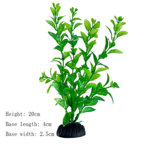 Planet Gates Artificial Underwater Plastic Plants Aquarium Fish Tank Aquatic Fake Shrub Green Water Grass Viewing Simulation Decoration