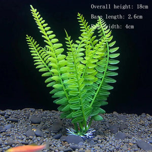 Planet Gates Artificial Underwater Plastic Plants Aquarium Fish Tank Aquatic Fake Shrub Green Water Grass Viewing Simulation Decoration