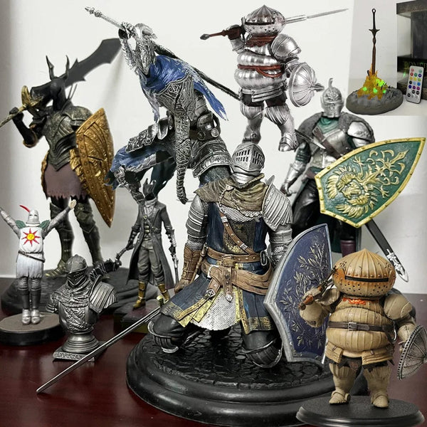 Planet Gates Artorias / no box Dark Souls Figure Siegmeyer Black Knight Faraam Artorias Bonfire Led Light PVC Figure Dark Souls Figure Model Toy Birthday Gifts